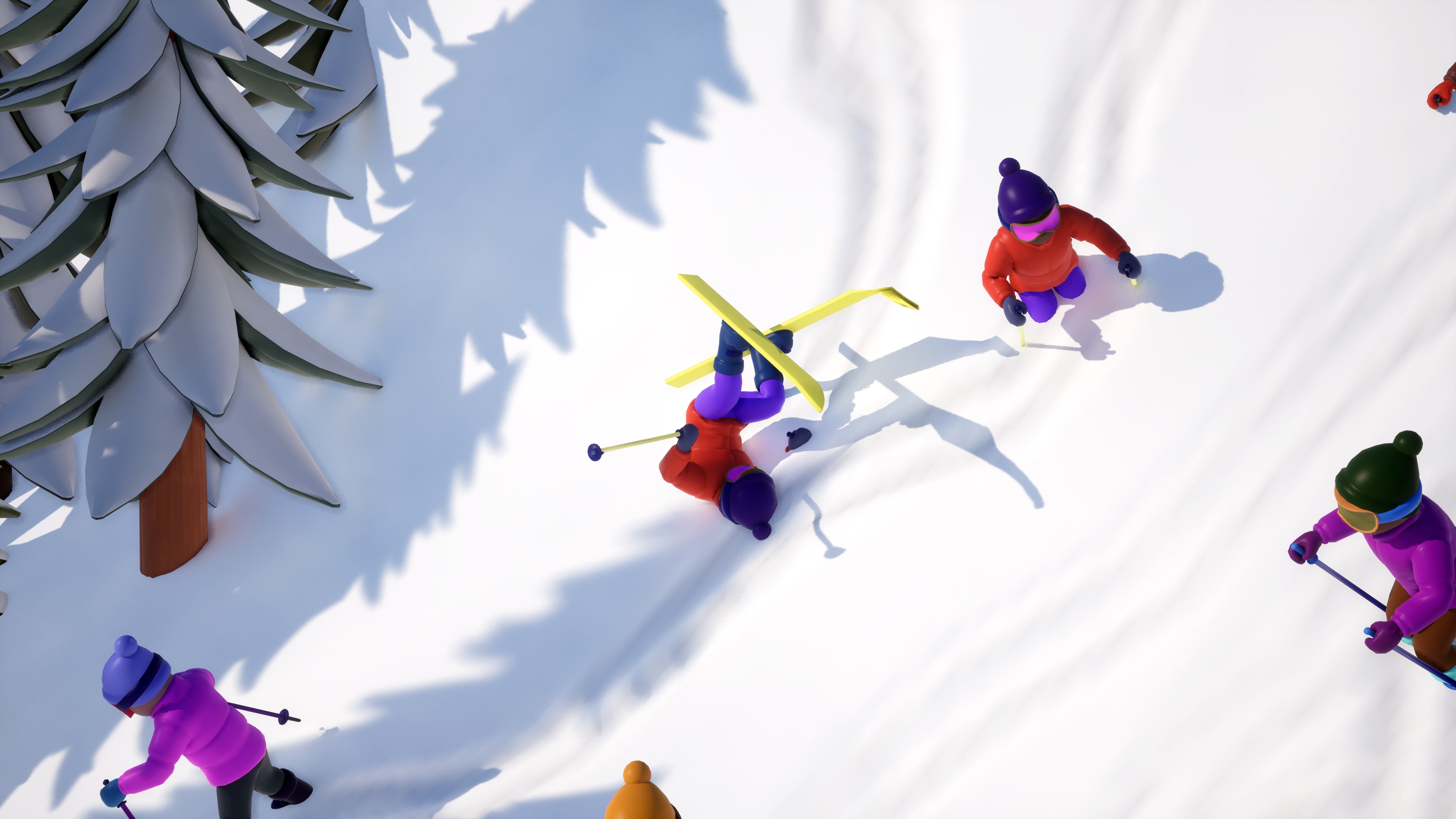 A Jerry wiping out on an expert trail